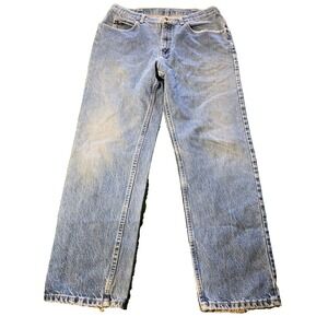 Vintage Lee Jeans Mens 34x32 Straight Leg Bootcut Medium Wash Denim Cowboy Work